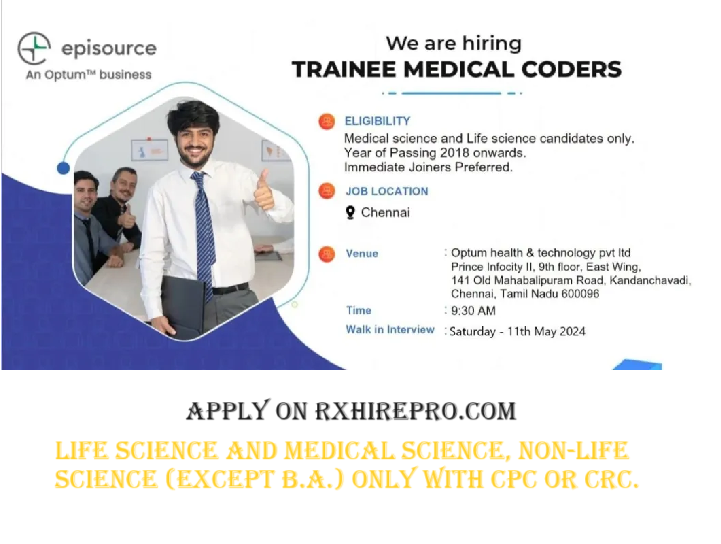 Episource Hiring Freshers for Medical Coders on 11th May’ 2024