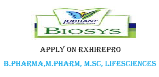 Jubilant Biosys Hiring Trainee Research Associate-Fresher's-2024